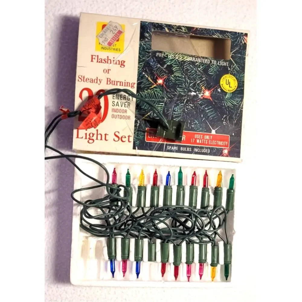Vtg Foremost Industries 55 Flashing Steady Burning Christmas Lights Non Working?